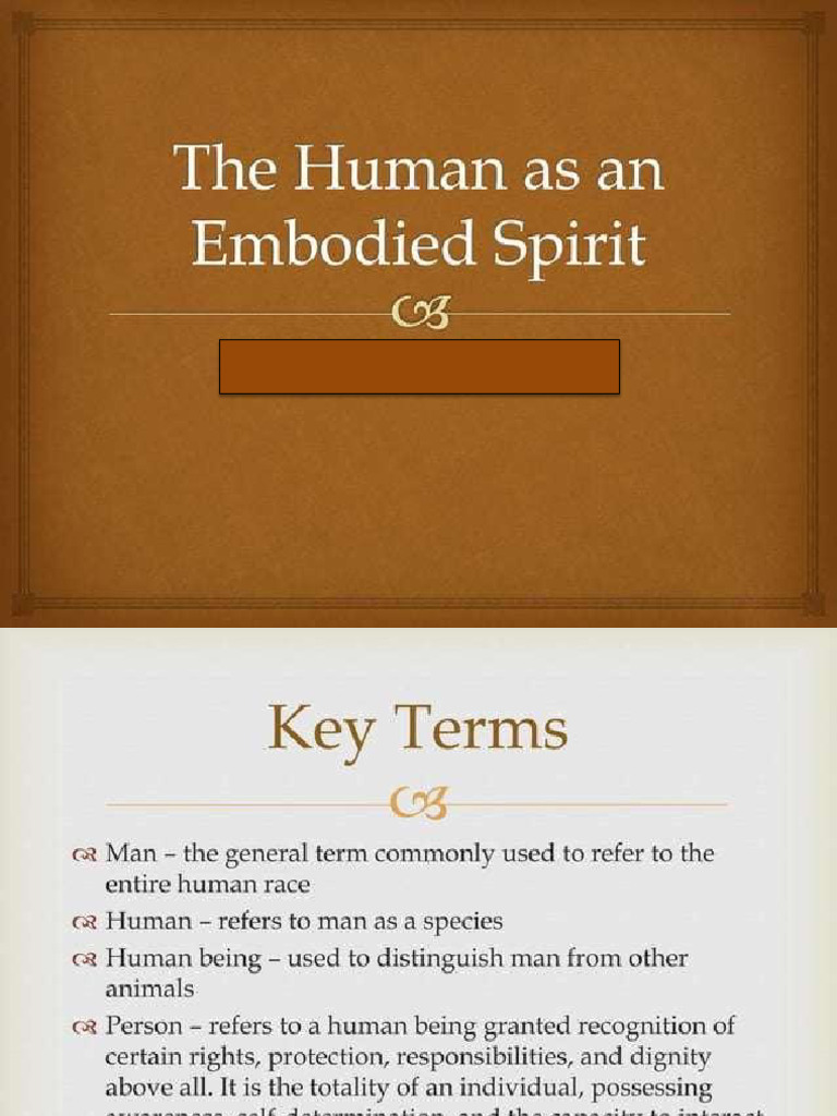 The Human as Embody Spirit | PDF