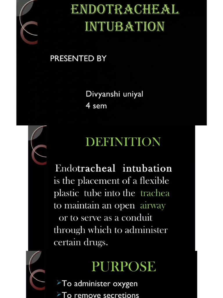 Endotracheal Intubation | PDF