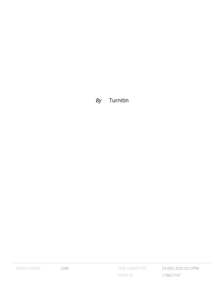 Turnitin Originality Report Analysis | PDF