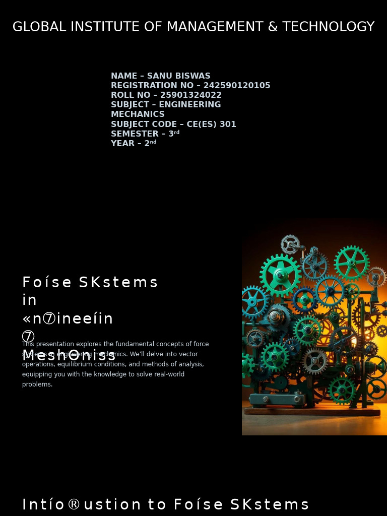 Understanding Force Systems in Engineering | PDF | Force | Euclidean Vector