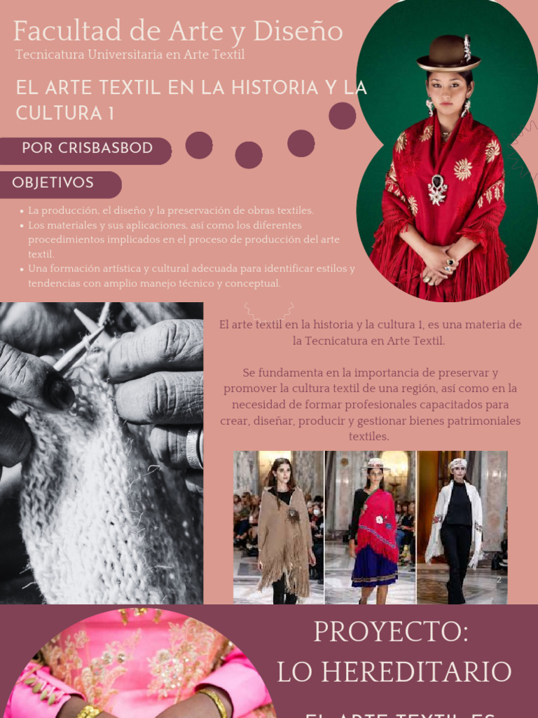 Importancia del Arte Textil Cultural | PDF | Artes Textiles | Textiles