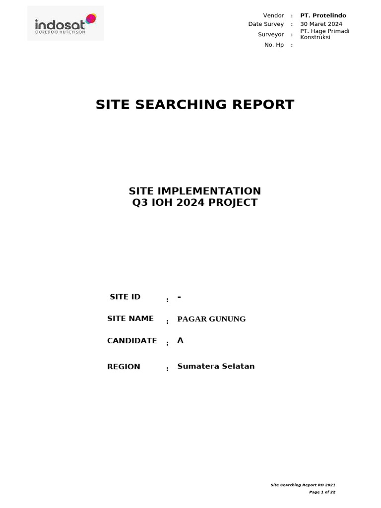 TSSR Site GRID1_350305_Pagar Gunung Kand A | PDF | Pedestrian ...
