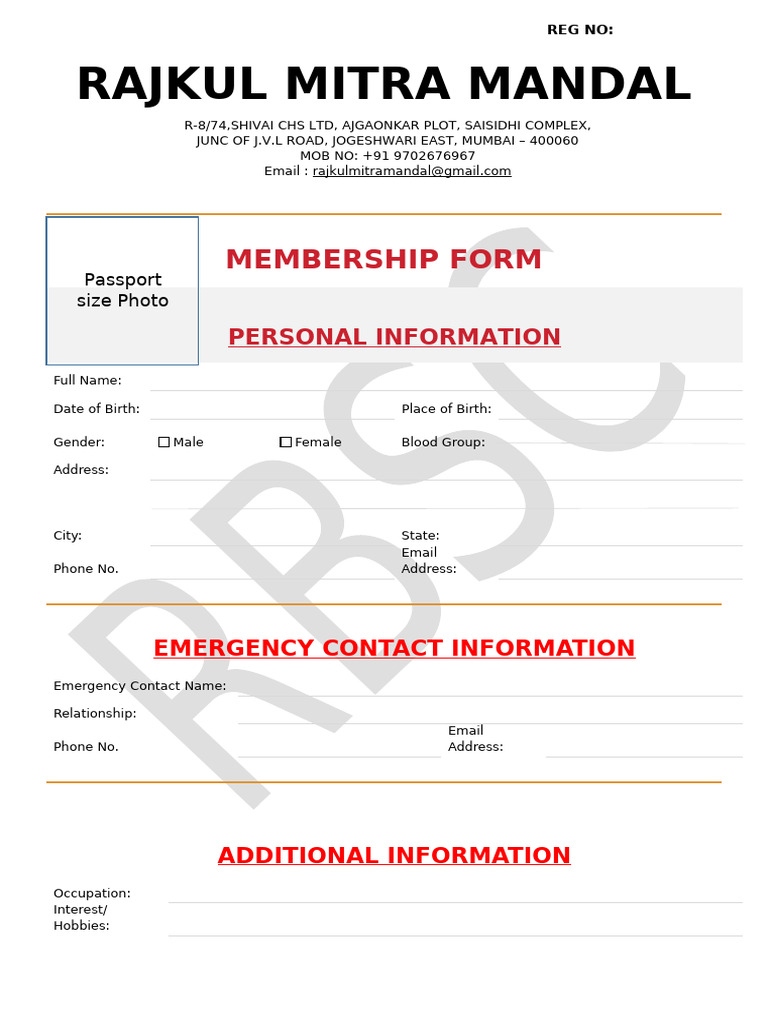 Membership Form | PDF