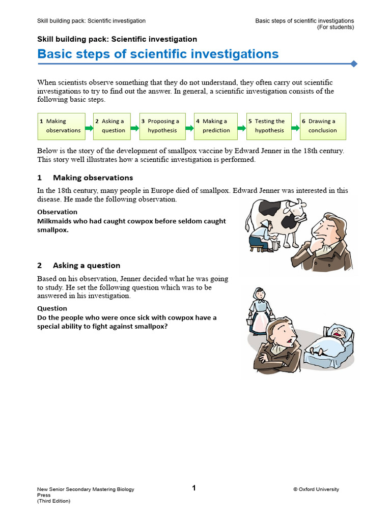01sci Investigation Basic Steps Ss e.pdf | PDF | Smallpox | Public Health