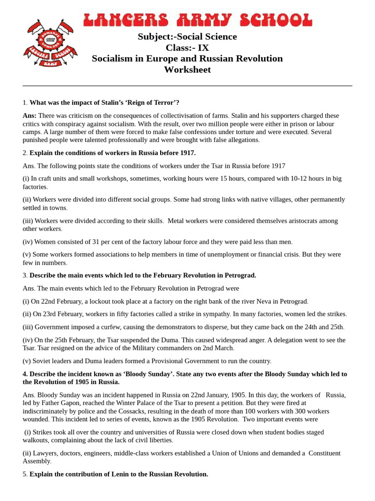 Socialism and the Russian Revolution Insights | PDF | Russian ...