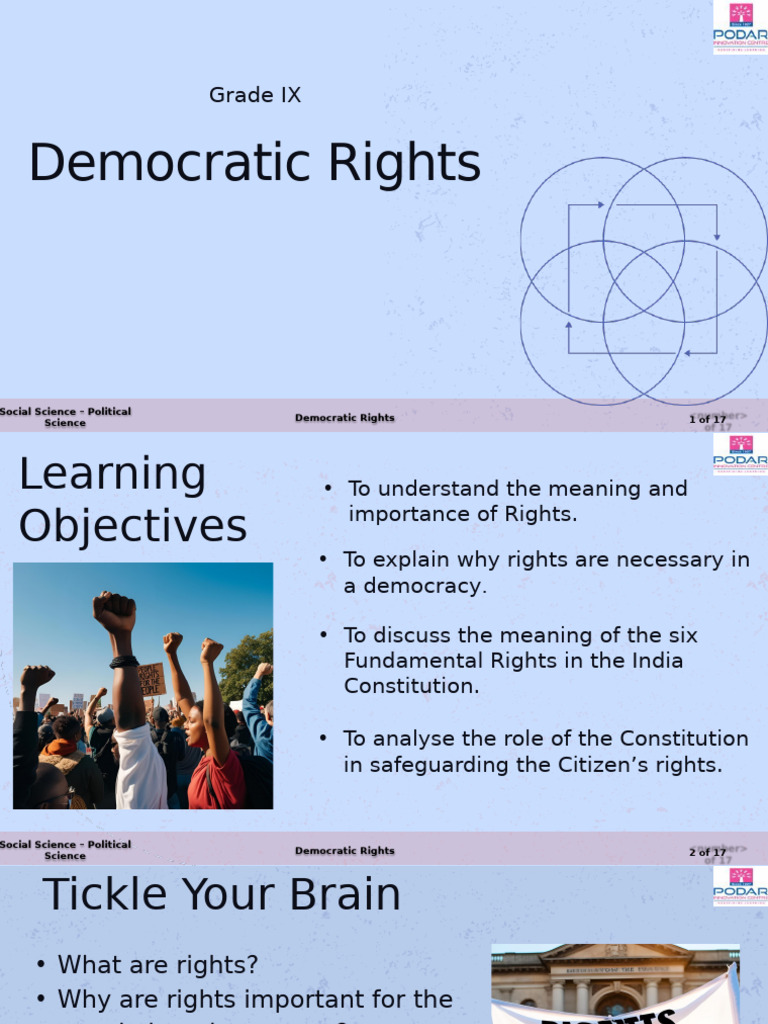 PPT1 CB IX SSc Democratic Rights | PDF | Civil And Political Rights ...