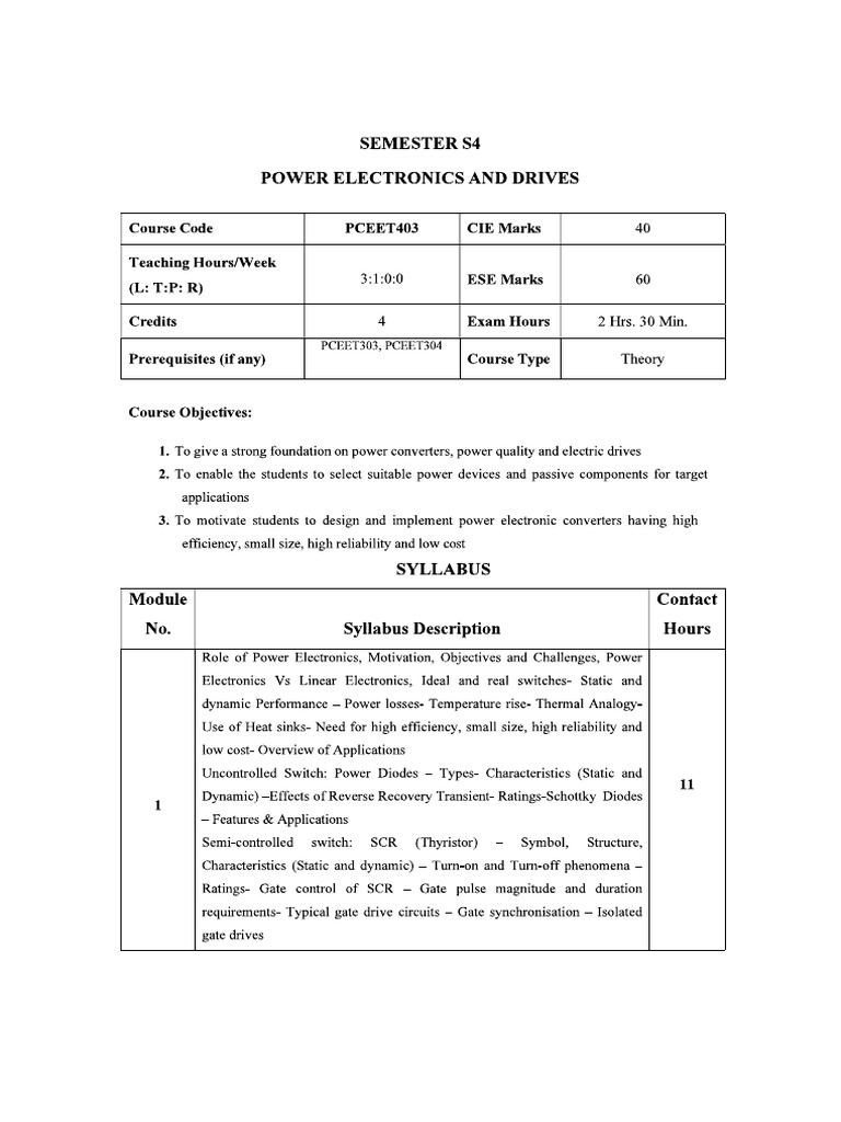 Ped - Syllabus | PDF