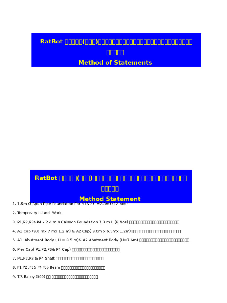 RatBot Bridge (Method Statement) | PDF