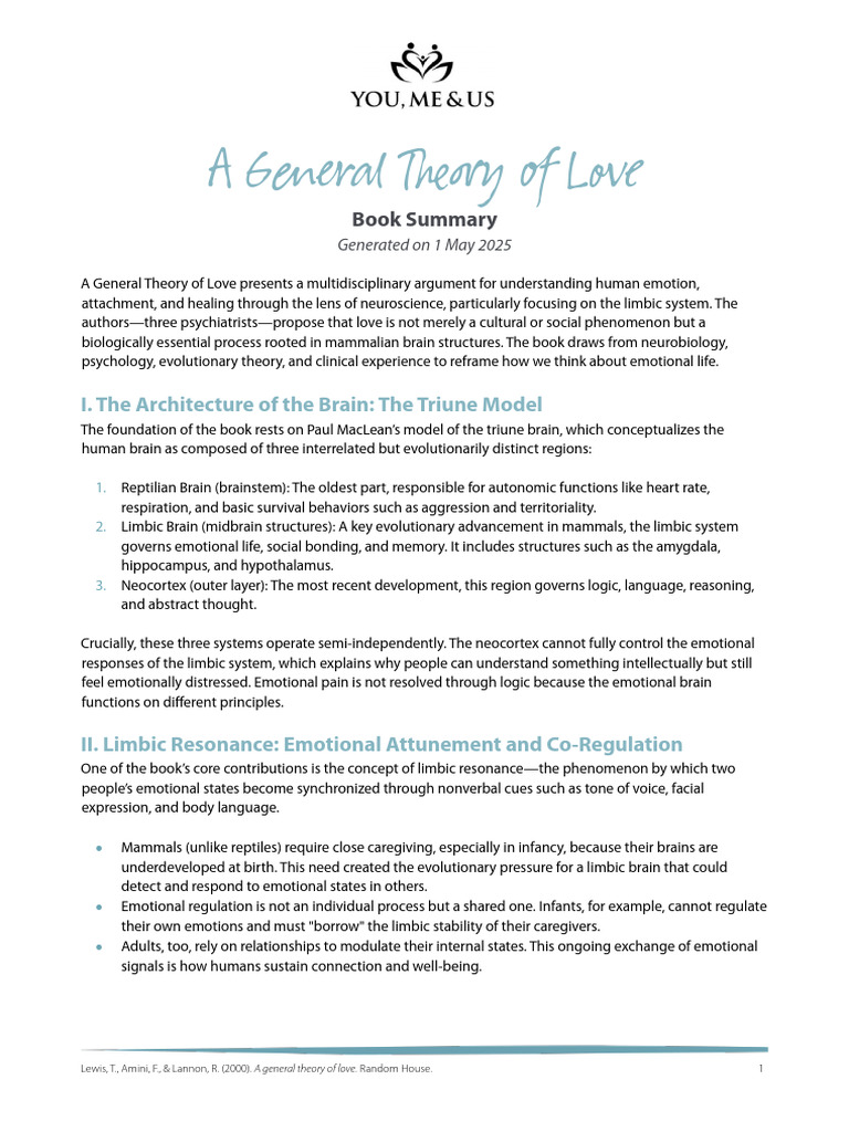 Understanding Love Through Neuroscience | PDF | Attachment Theory ...