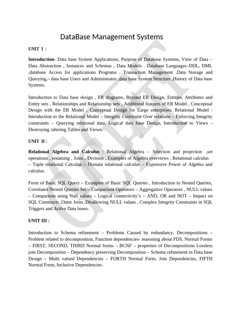 Comprehensive Guide to Database Management | PDF | Relational Model ...