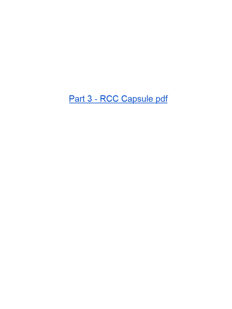 Part 3 - RCC Capsule PDF | PDF