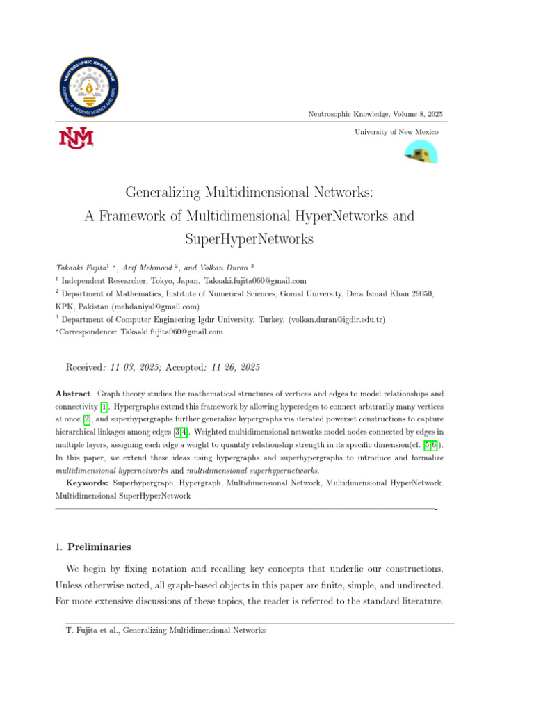 Multidimensional HyperNetworks Framework | PDF | Mathematics ...
