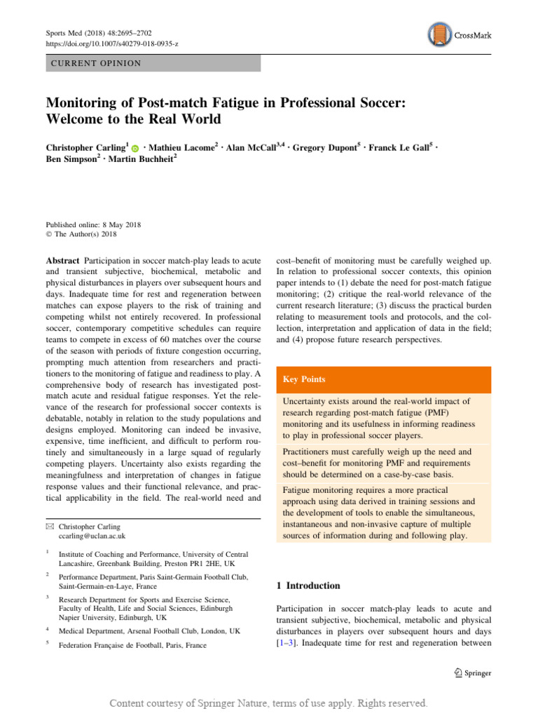 Monitoring_of_Post-match_Fatigue_in_Professional_S | PDF | Validity ...