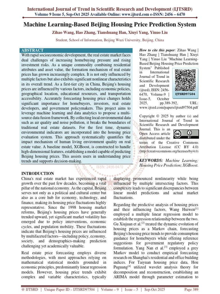 Beijing Housing Price Prediction Model | PDF | Regression Analysis ...