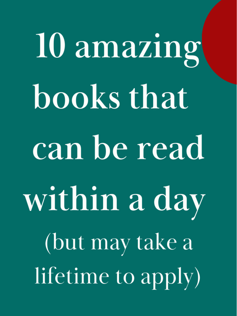 10 Quick Reads for Lifelong Lessons | PDF | The Prophet (Book ...
