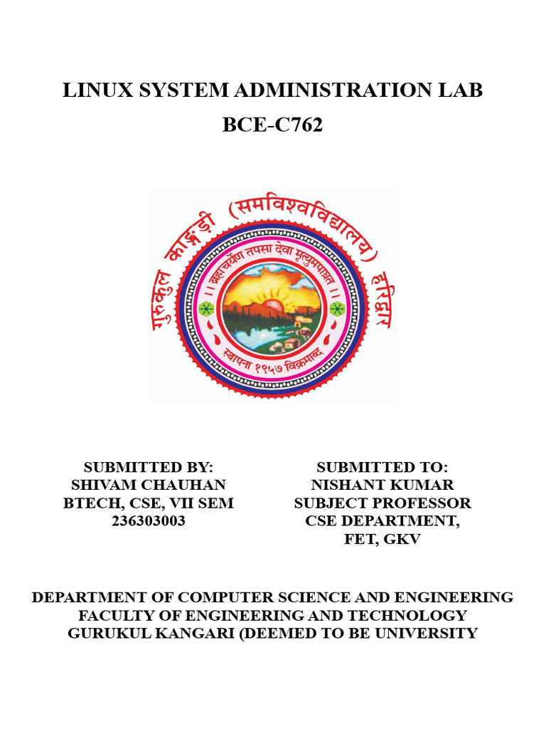 Linux System Administration Lab Report | PDF