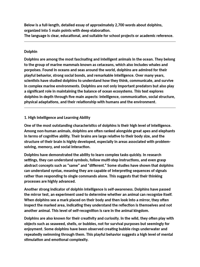 Dummy 1 - Copy (3) | PDF | Dolphin | Cetacea