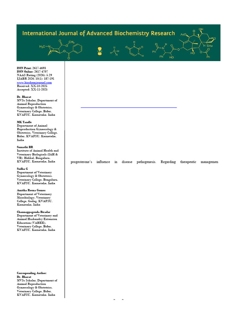 Factors Influencing Canine Pyometra | PDF | Labrador Retriever ...