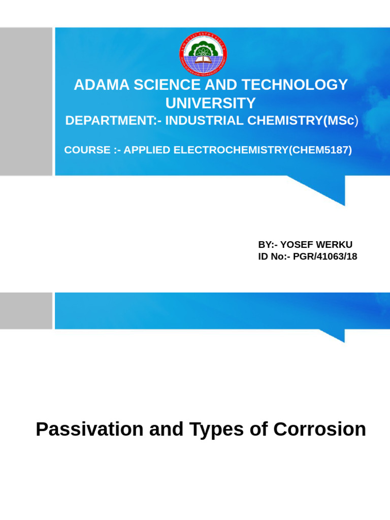 Passivation and Corrosion Types Explained | PDF | Corrosion ...