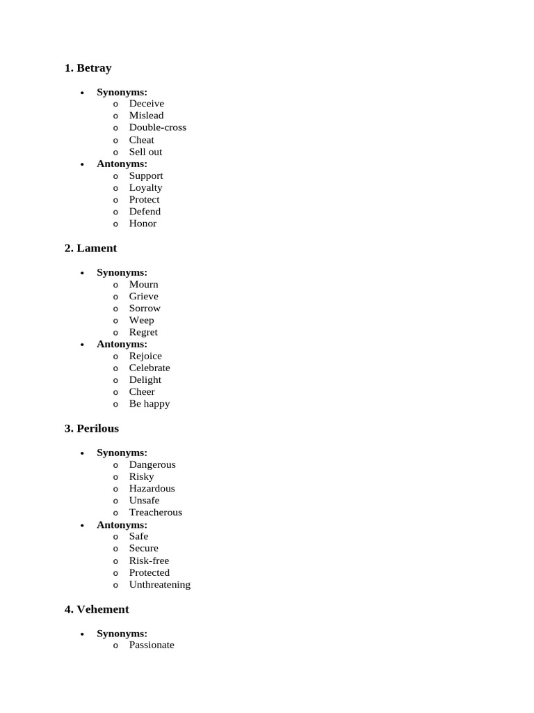 Betray Synonyms PDF