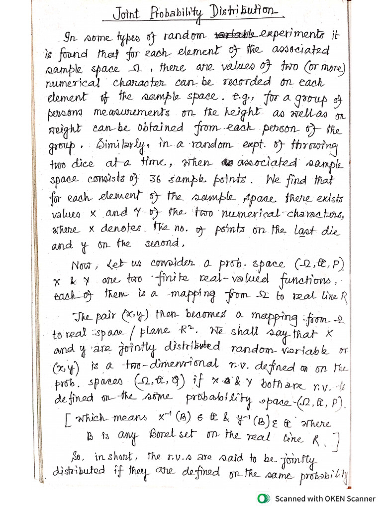 Bivariate Probability Distribution | PDF