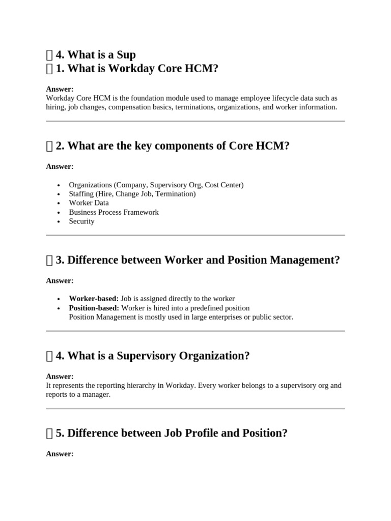 Workday Core HCM Overview and Key Concepts | PDF | Employment ...