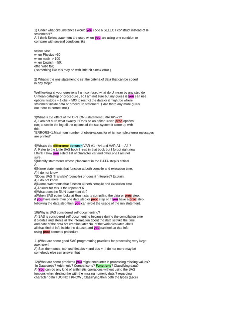 SAS Programming Best Practices and Concepts | PDF | Sas (Software) | Data