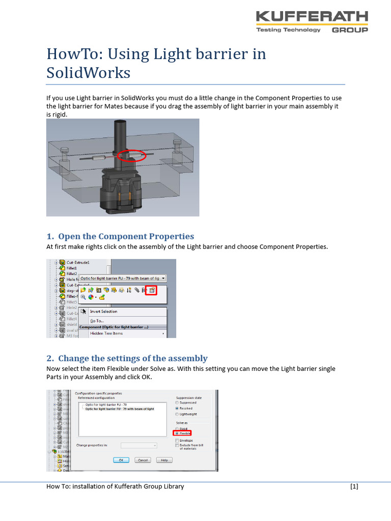 HowTo - Using Light Barrier in SolidWorks | PDF