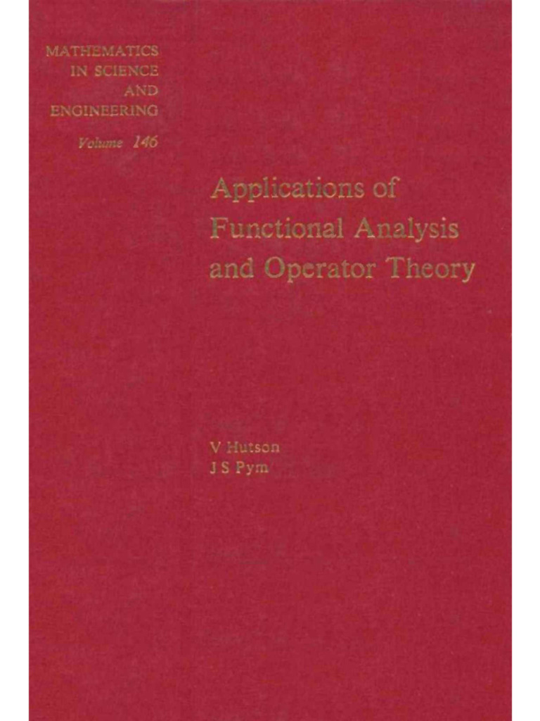 Introduction To Functional Analysis Robert e | PDF