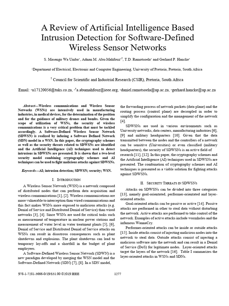 A Review of Artificial Intelligence Based Intrusion Detection for ...