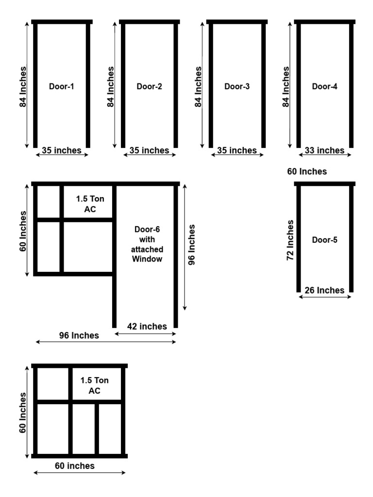 Door and Window Dimensions List | PDF