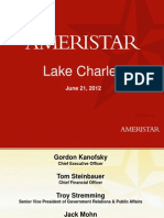 Ameristar Casinos' presentation for Lake Charles property
