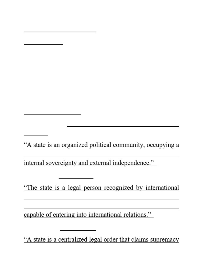 Define State and Its Kind | PDF | Sovereign State | Sovereignty