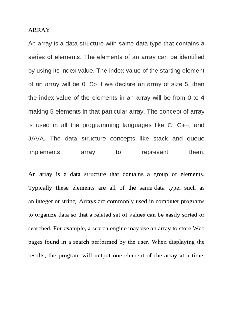 4 Array Data Struct. | PDF | Data Type | Mathematical Logic