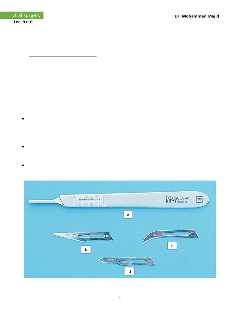Essential Oral Surgery Instruments Guide | PDF | Surgical Suture