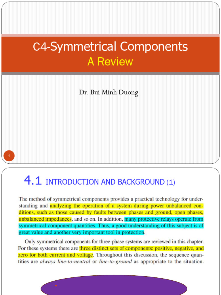 C4 Symmetrical Components a Review | PDF | Electrical Engineering ...