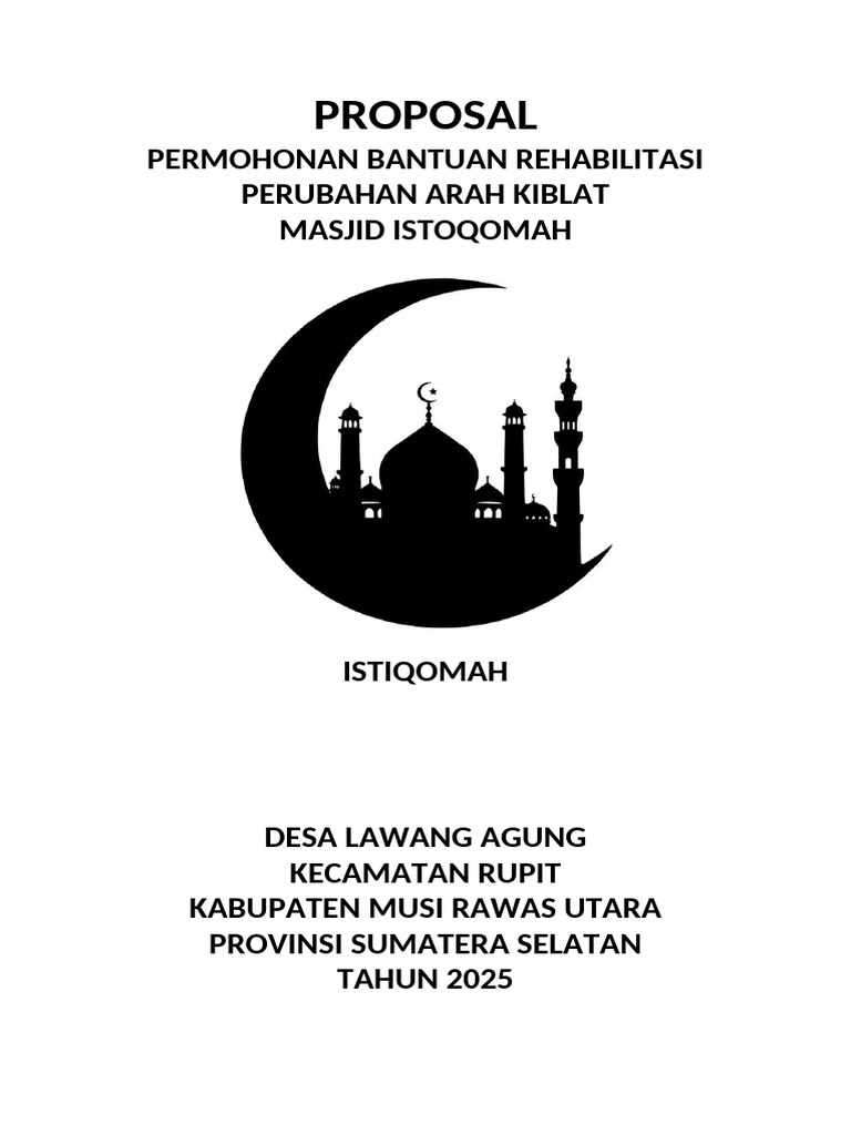 Proposal Masjid | PDF
