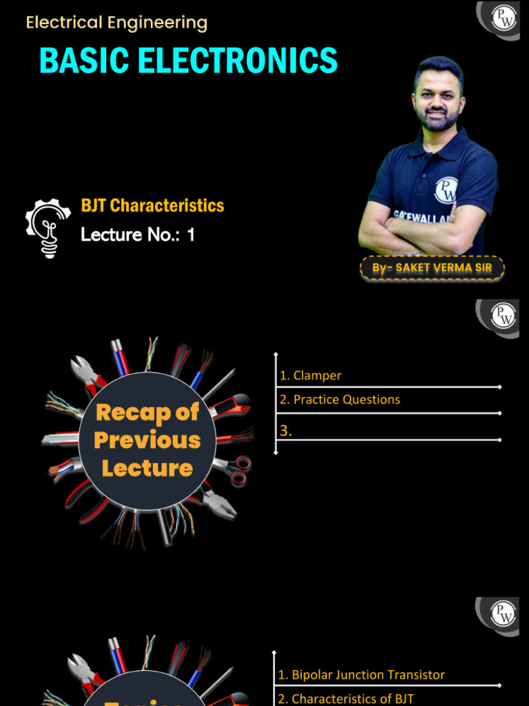 BJT Characteristics 01 Class Notes | PDF