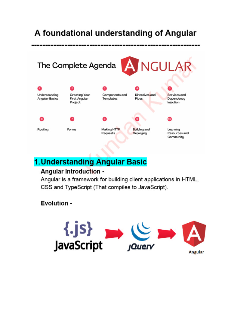 A Foundational Understanding of Angular by Kundan.pdf | PDF | Computer ...