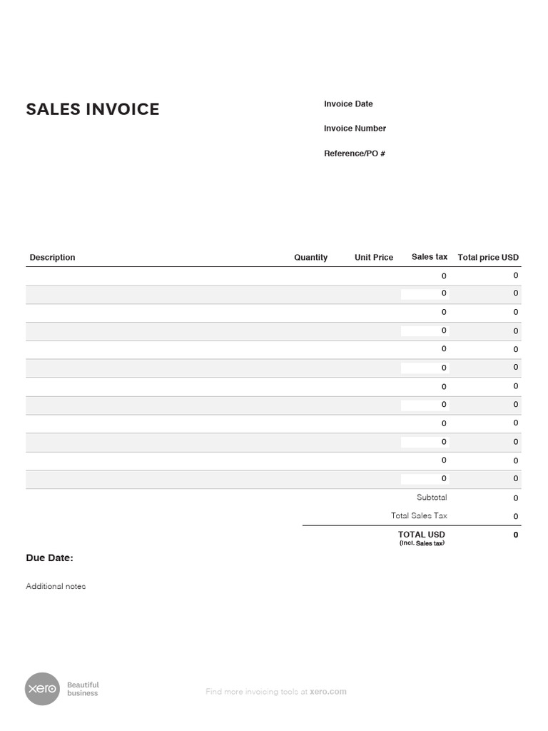 Invoice Template Us | PDF