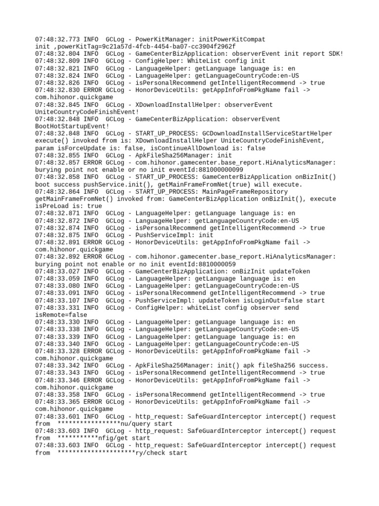 GameCenter Initialization Log Analysis | PDF | World Wide Web ...