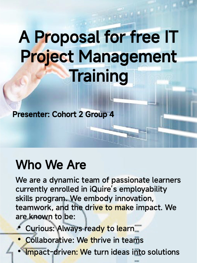 Free IT Project Management Training Proposal | PDF