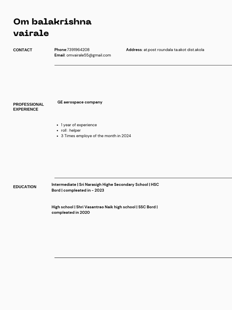 Resume | PDF