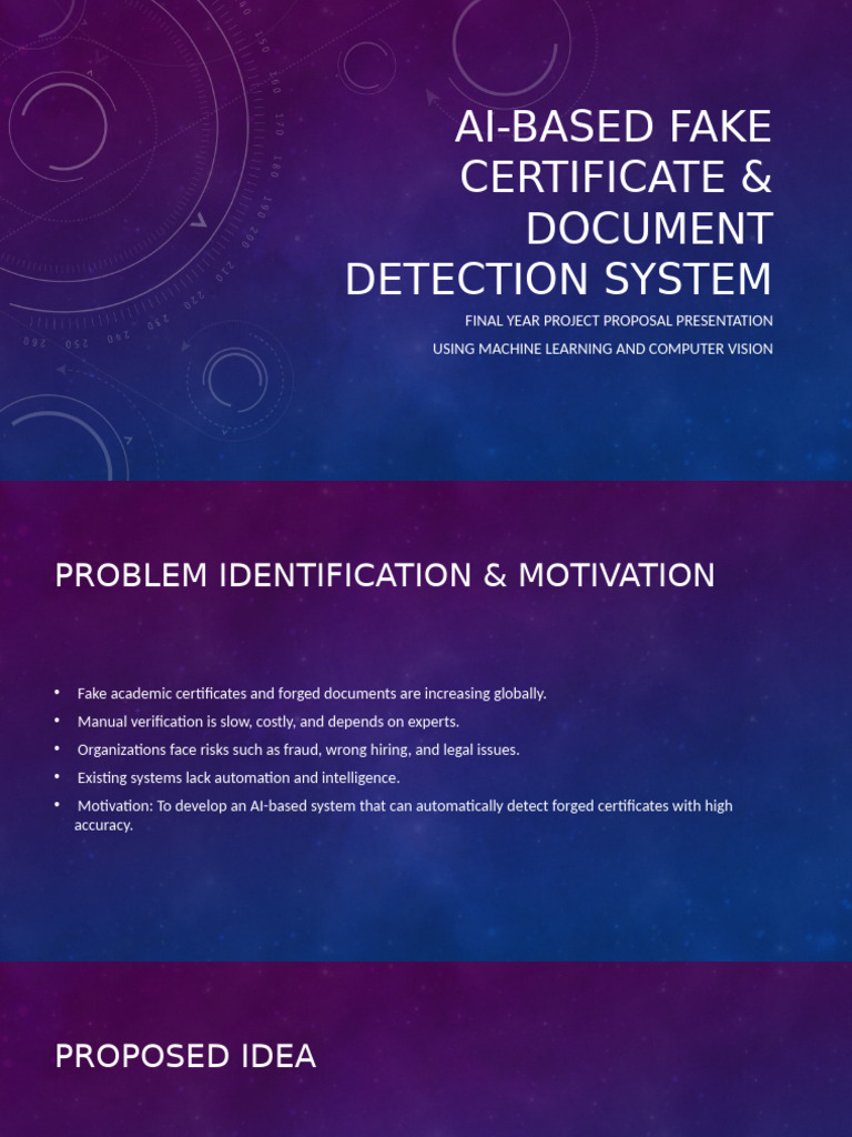AI Document Verification System Proposal | PDF