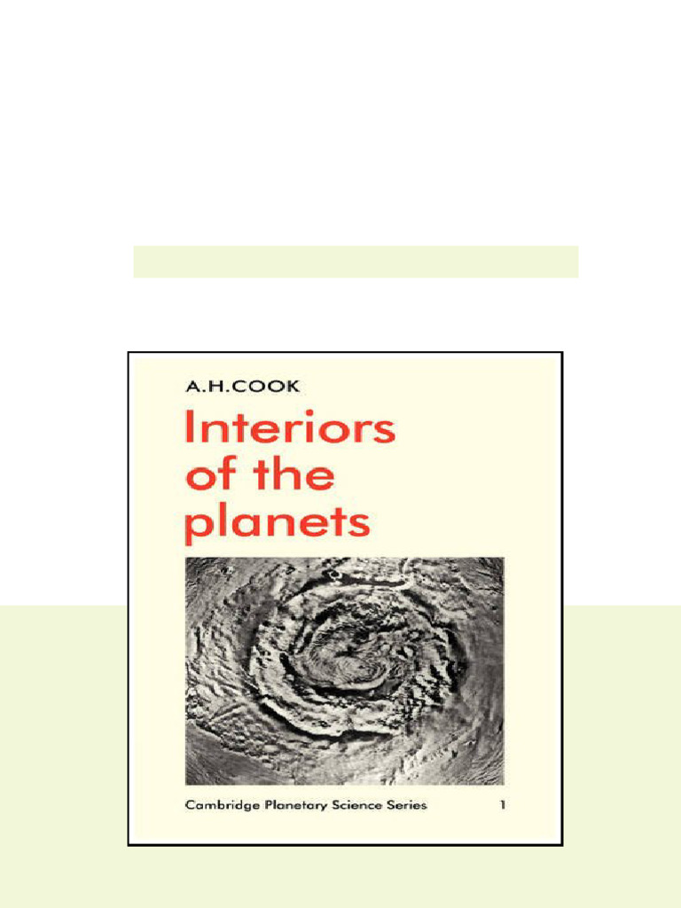 Interiors Of The Planets Cambridge Planetary Science Old 1st Edition A ...