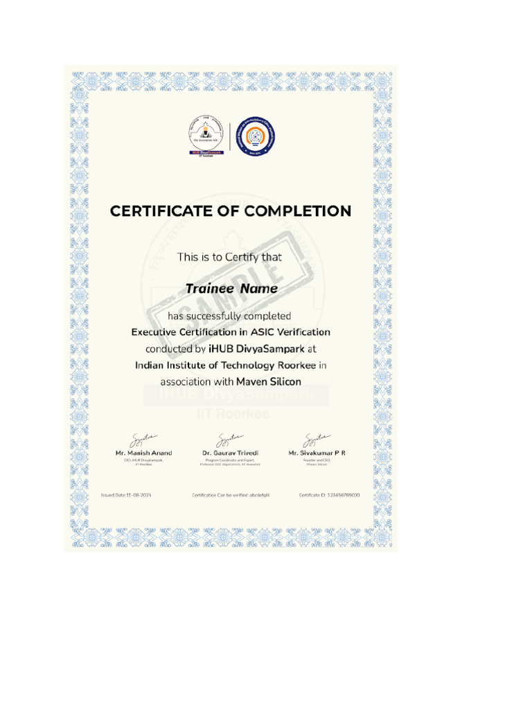Sample Certificate | PDF