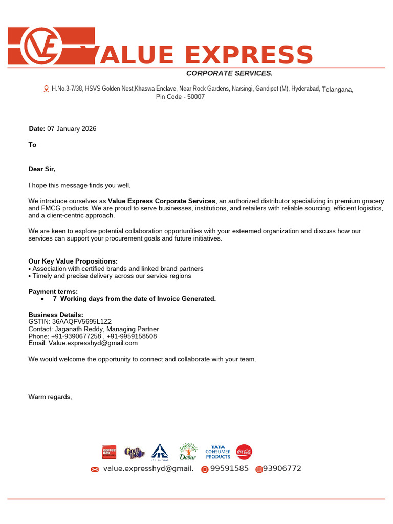 Value Express - Letter Head | PDF