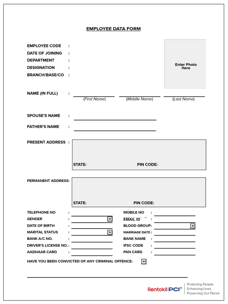 Employee Data Form and Nomination Details | PDF