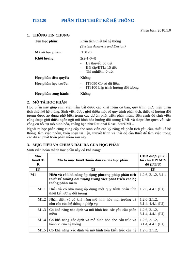 It3120 - Phan Tich Thiet Ke He Thong 43.0k | PDF