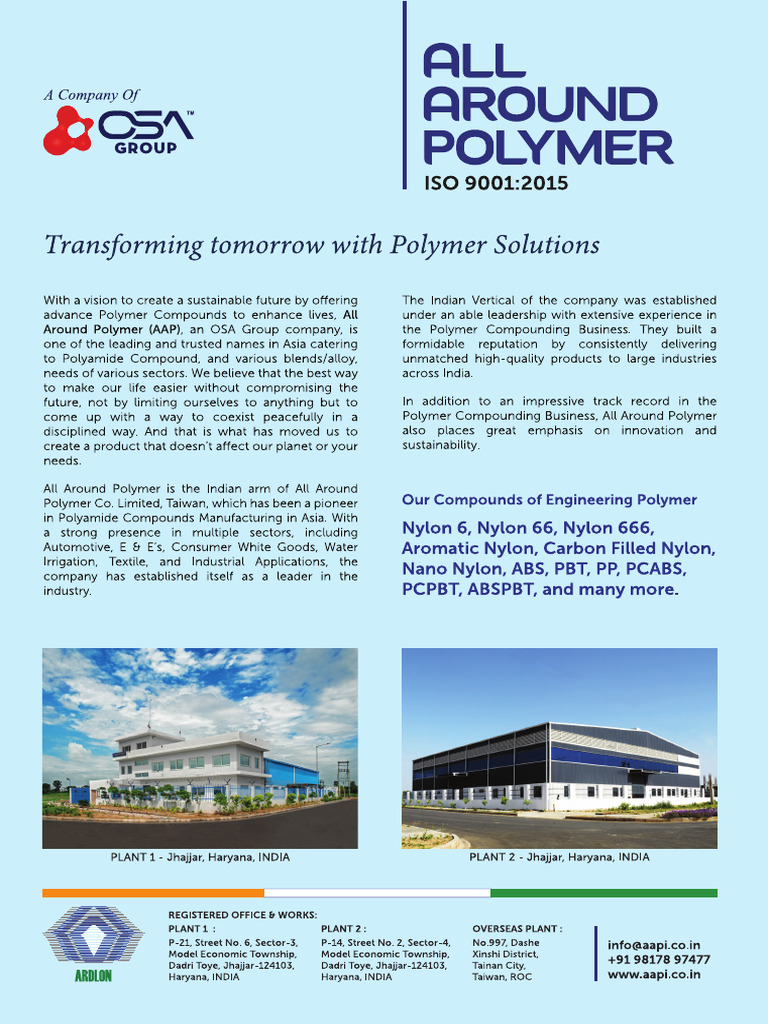 All Around Polymer Profile Leaf Flyer | PDF
